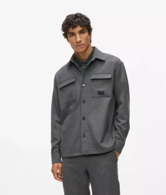 Göğüs cepli overshirt