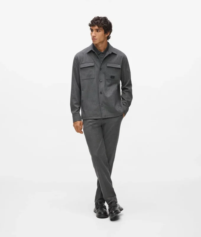 Göğüs cepli overshirt Göğüs cepli overshirt