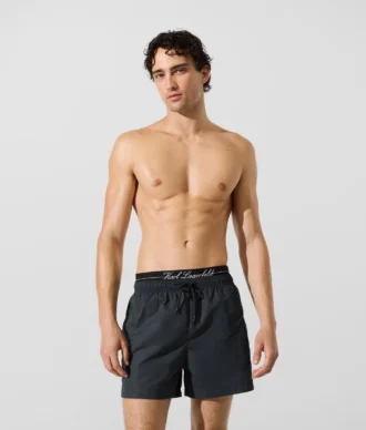 Çift bel bandı boardshorts