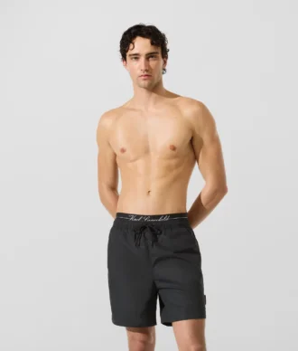 Çift bel bandı orta boy boardshorts