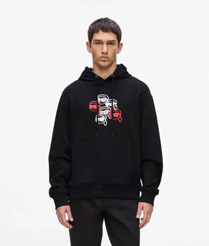 Ikon baskılı kapüşonlu sweatshirt Ikon baskılı kapüşonlu sweatshirt
