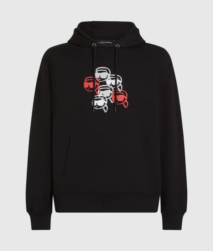 Ikon baskılı kapüşonlu sweatshirt Ikon baskılı kapüşonlu sweatshirt