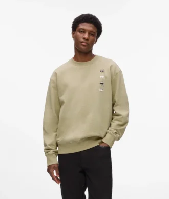 Ikon baskılı sweatshirt
