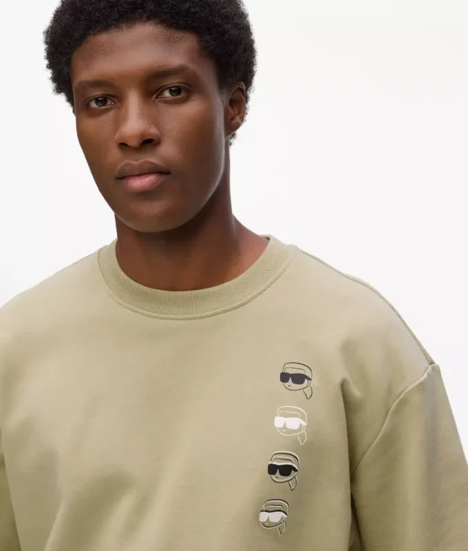 Ikon baskılı sweatshirt Ikon baskılı sweatshirt