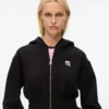 Ikon büzgülü fermuarlı kapüşonlu sweatshirt Ikon büzgülü fermuarlı kapüşonlu sweatshirt