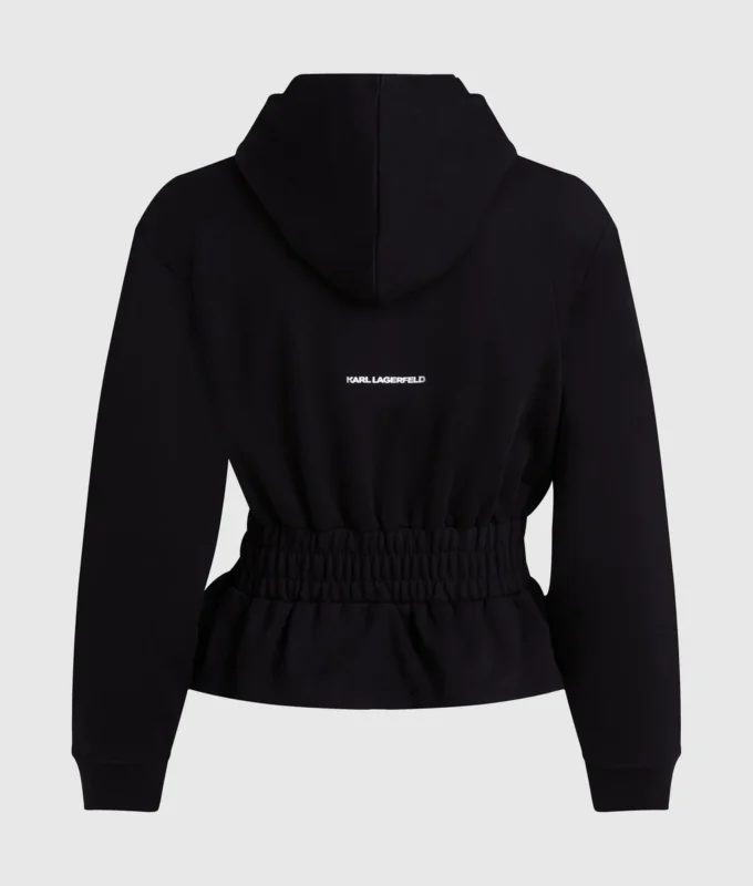Ikon büzgülü fermuarlı kapüşonlu sweatshirt Ikon büzgülü fermuarlı kapüşonlu sweatshirt