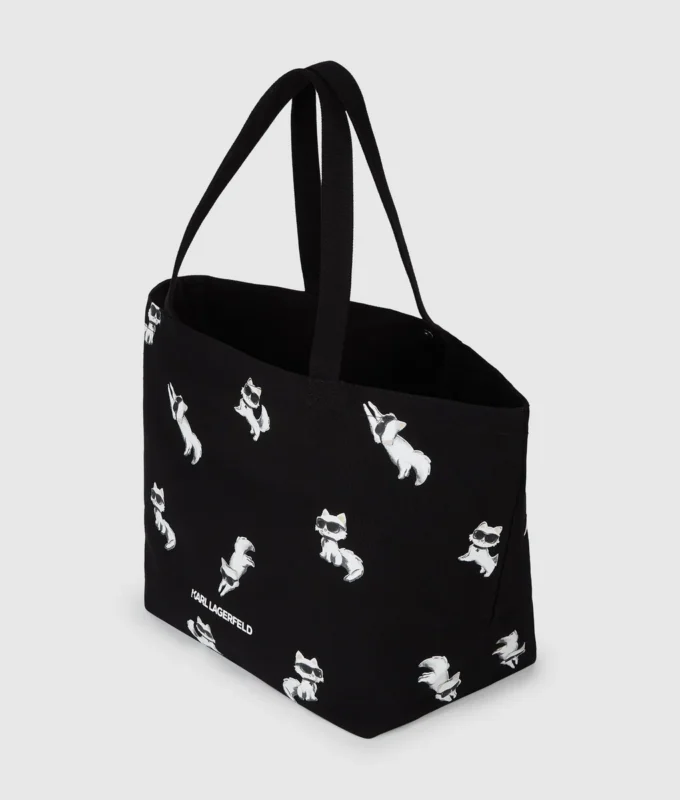 Ikon Choupette baskılı alışveriş çantası Ikon Choupette baskılı alışveriş çantası