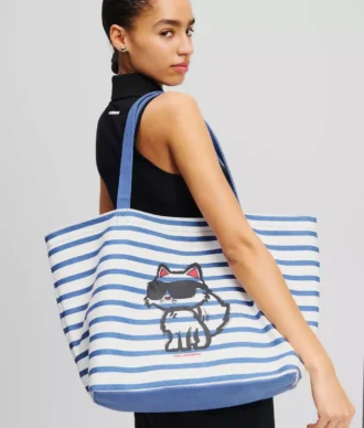 IKON CHOUPETTE ÇİZGİLİ ALIŞVERİŞ ÇANTASI