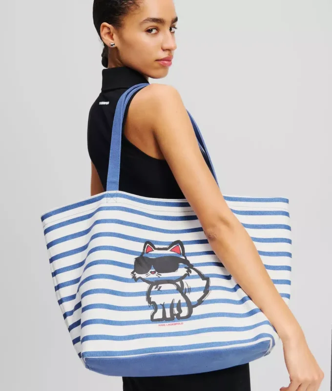 IKON CHOUPETTE ÇİZGİLİ ALIŞVERİŞ ÇANTASI IKON CHOUPETTE ÇİZGİLİ ALIŞVERİŞ ÇANTASI