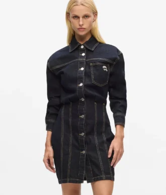 Ikon denim gömlek elbise