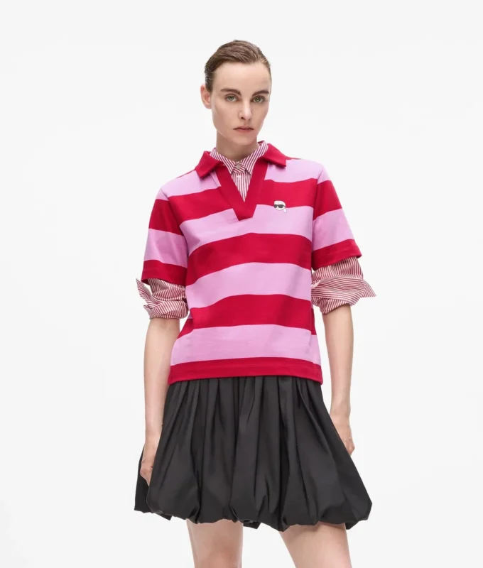 Ikon çizgili polo gömlek Ikon çizgili polo gömlek