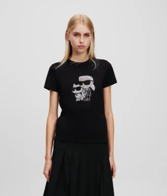 IKON KARL & CHOUPETTE RHINESTONE TİŞÖRT