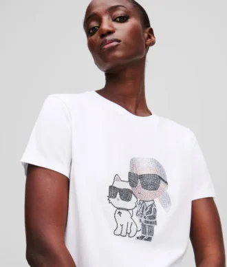 IKON KARL & CHOUPETTE RHINESTONE TİŞÖRT