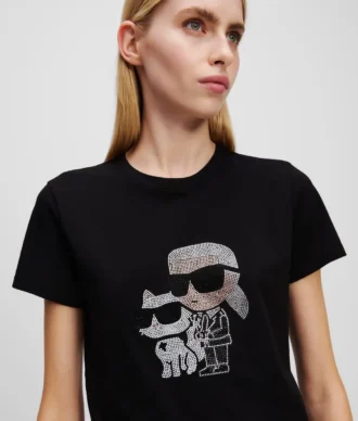 IKON KARL & CHOUPETTE RHINESTONE TİŞÖRT