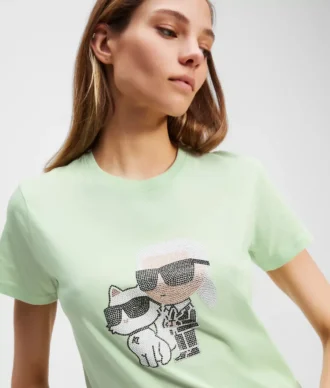 IKON KARL & CHOUPETTE RHINESTONE TİŞÖRT