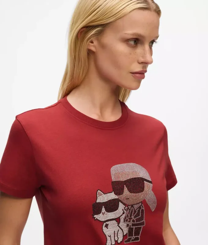 IKON KARL & CHOUPETTE RHINESTONE TİŞÖRT