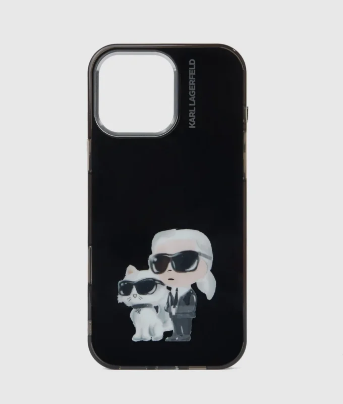 Ikon Karl ve Choupette iPhone 16 Pro Max kılıfı Ikon Karl ve Choupette iPhone 16 Pro Max kılıfı