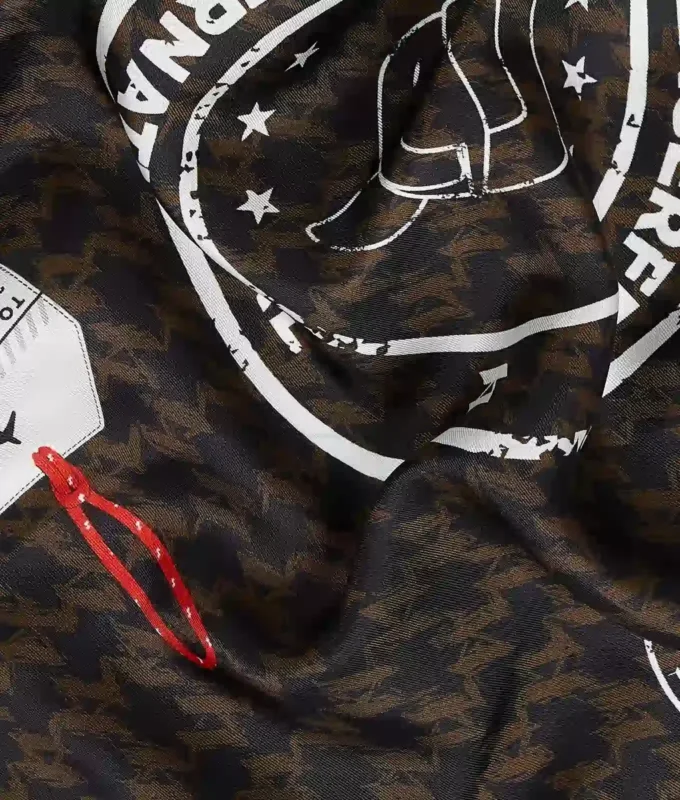 Ikon Monogram seyahat damgaları fular Ikon Monogram seyahat damgaları fular