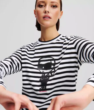 IKON STRIPE UZUN KOLLU TİŞÖRT