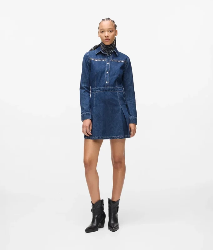 Çivili denim elbise Çivili denim elbise