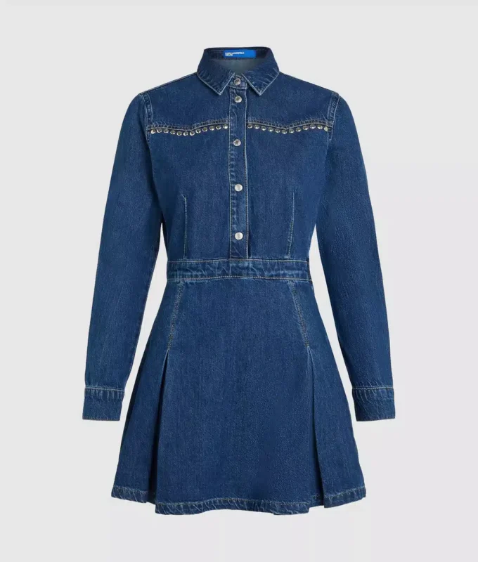 Çivili denim elbise Çivili denim elbise