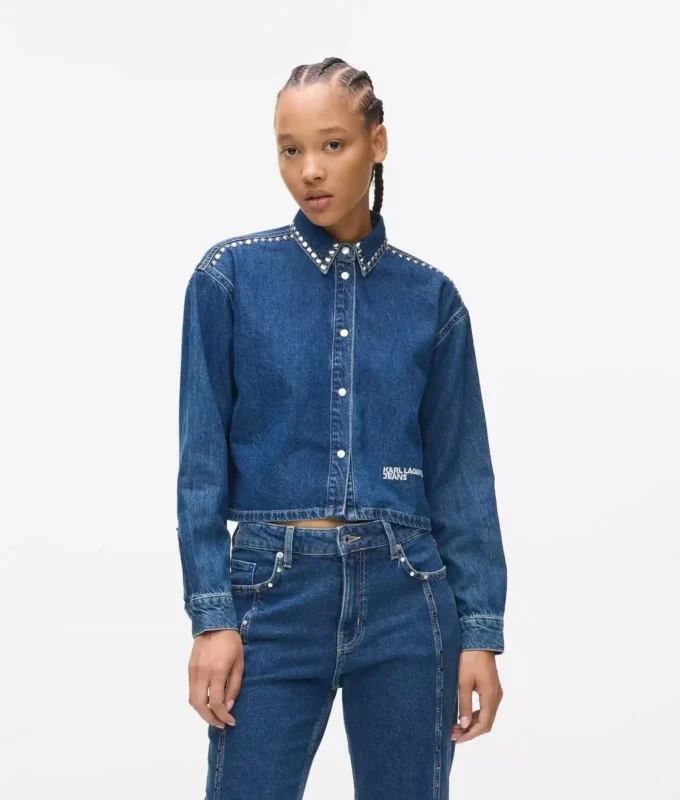 Çivili denim gömlek Çivili denim gömlek