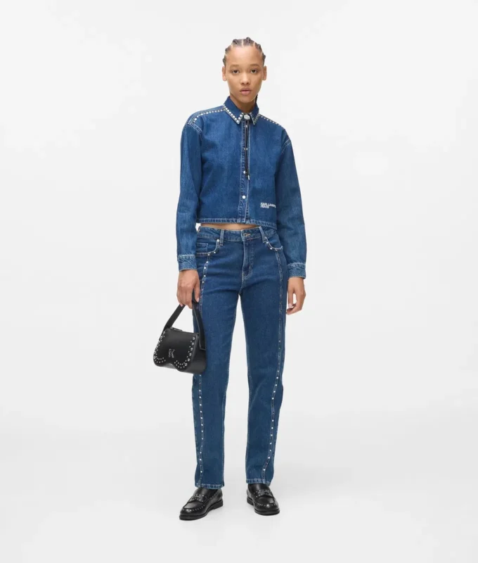 Çivili denim gömlek Çivili denim gömlek