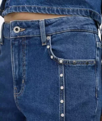 Çivili mom jeans