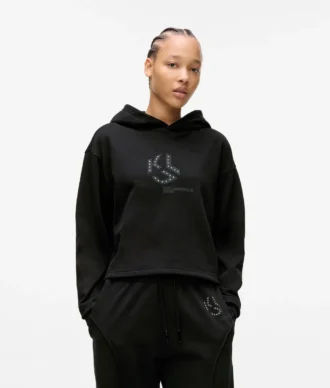 Çivili Monogram kapüşonlu sweatshirt
