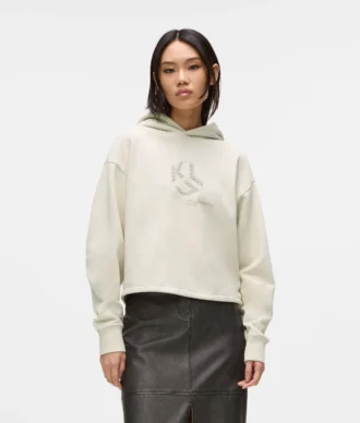 Çivili Monogram kapüşonlu sweatshirt
