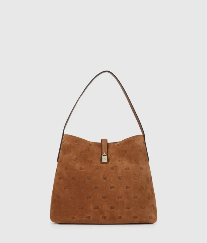 K/Autograph asma kilitli süet hobo çanta K/Autograph asma kilitli süet hobo çanta