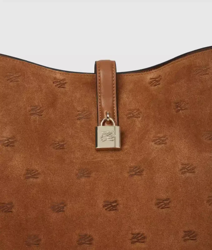 K/Autograph asma kilitli süet hobo çanta K/Autograph asma kilitli süet hobo çanta