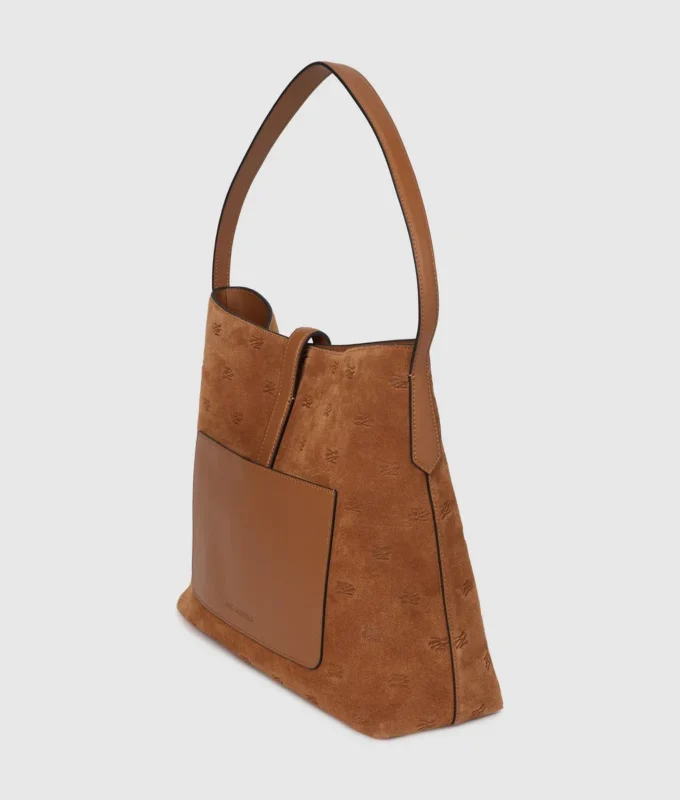 K/Autograph asma kilitli süet hobo çanta K/Autograph asma kilitli süet hobo çanta