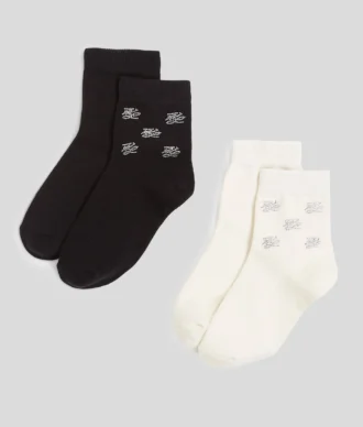 K/AUTOGRAPH RHINESTONE ÇORAP – 2’Lİ PAKET