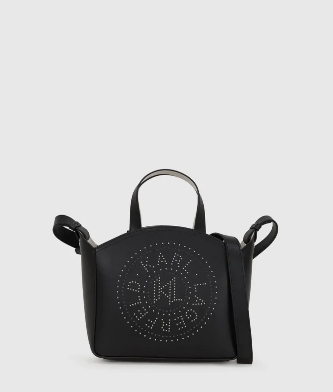 K/Circle küçük çivili tote çanta