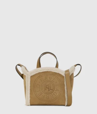 K/Circle küçük shearling tote çanta K/Circle küçük shearling tote çanta