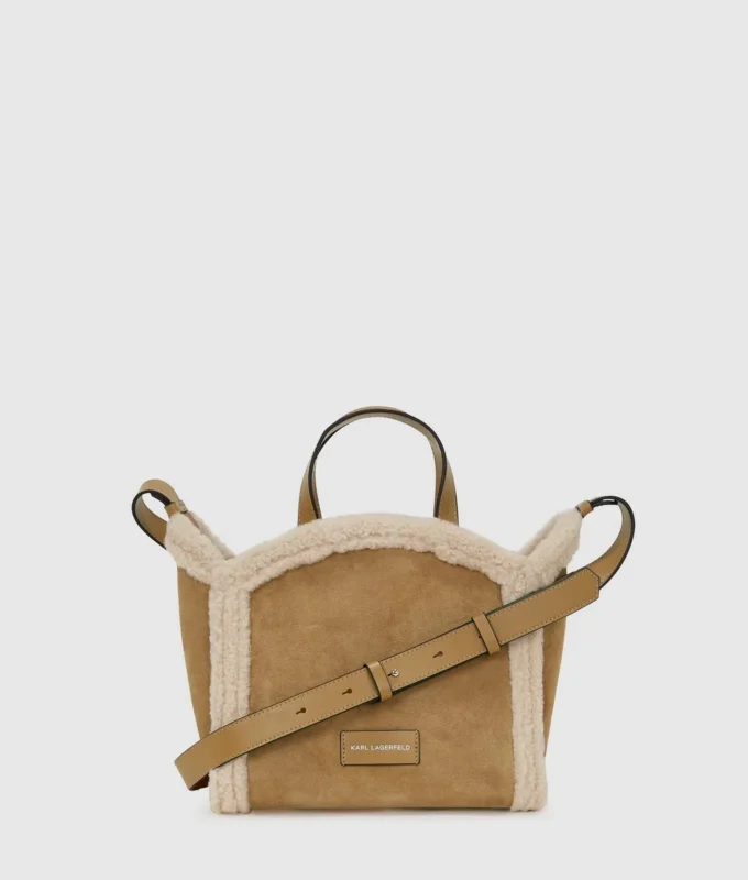 K/Circle küçük shearling tote çanta K/Circle küçük shearling tote çanta