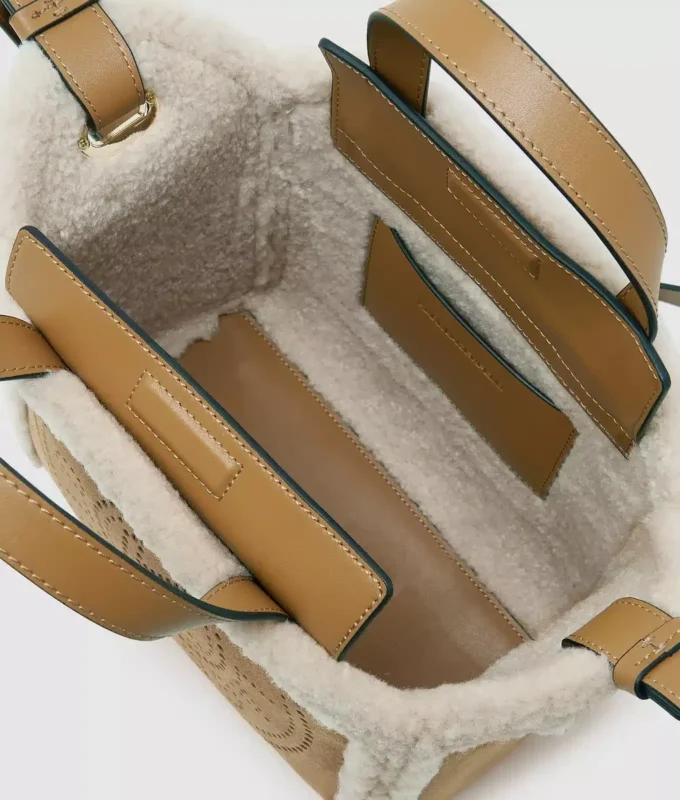 K/Circle küçük shearling tote çanta K/Circle küçük shearling tote çanta