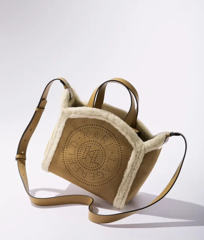 K/Circle küçük shearling tote çanta K/Circle küçük shearling tote çanta