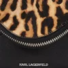K/Hardware leopar desenli omuz çantası