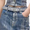 K logolu denim kemer K logolu denim kemer
