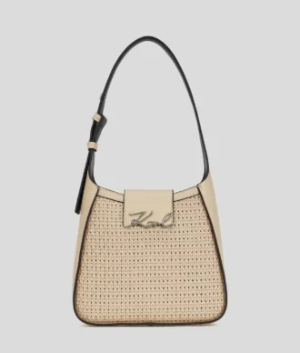 K/SIGNATURE DOKUMA HOBO ÇANTA