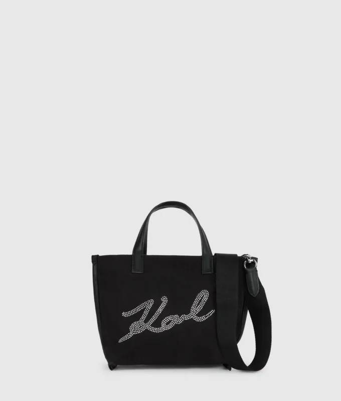 K/Signature mini rhinestone shopper