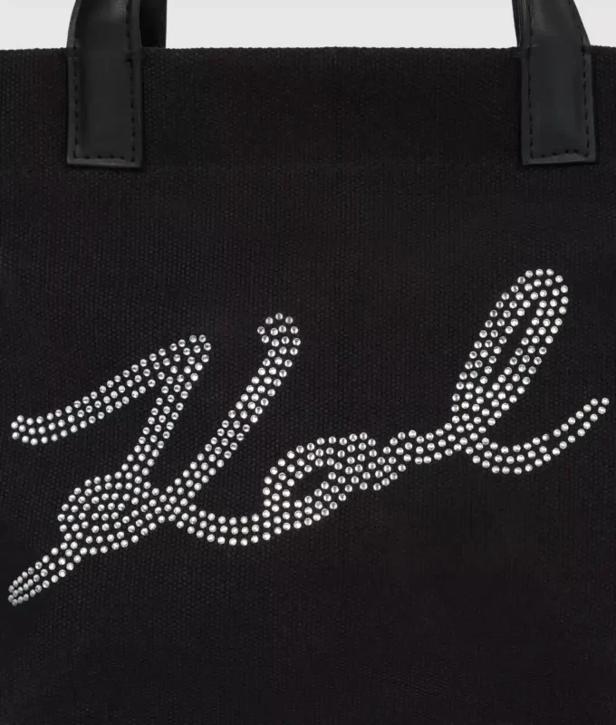 K/Signature mini rhinestone shopper
