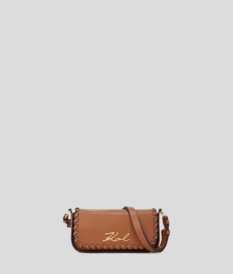 K/SIGNATURE WHIPSTITCH CROSSBODY ÇANTA