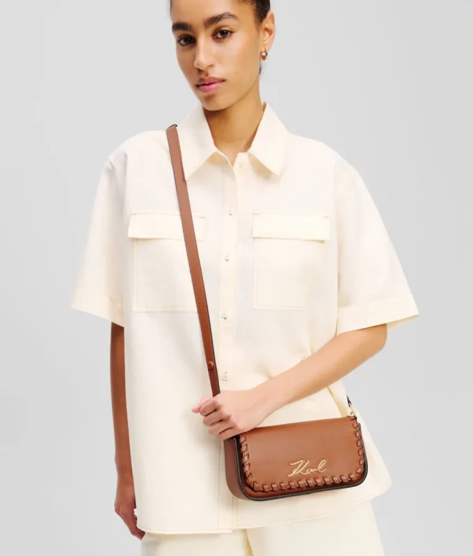 K/SIGNATURE WHIPSTITCH CROSSBODY ÇANTA K/SIGNATURE WHIPSTITCH CROSSBODY ÇANTA