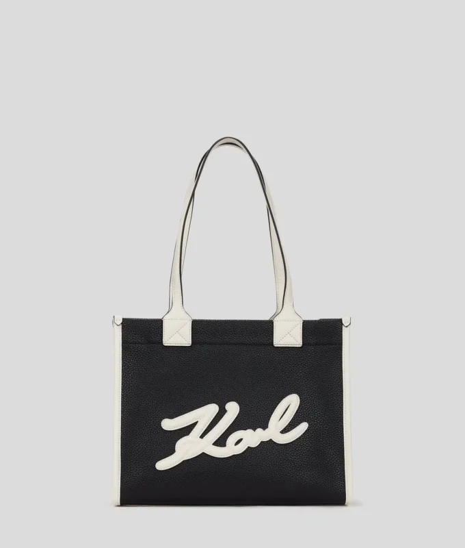 K/SKUARE GRAINY ORTA BOY TOTE ÇANTA