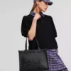 K/SKUARE GRAINY ORTA BOY TOTE ÇANTA