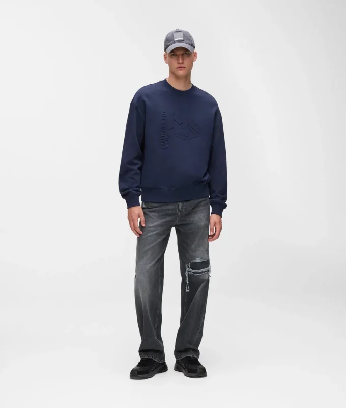 Kabartmalı Monogram sweatshirt Kabartmalı Monogram sweatshirt