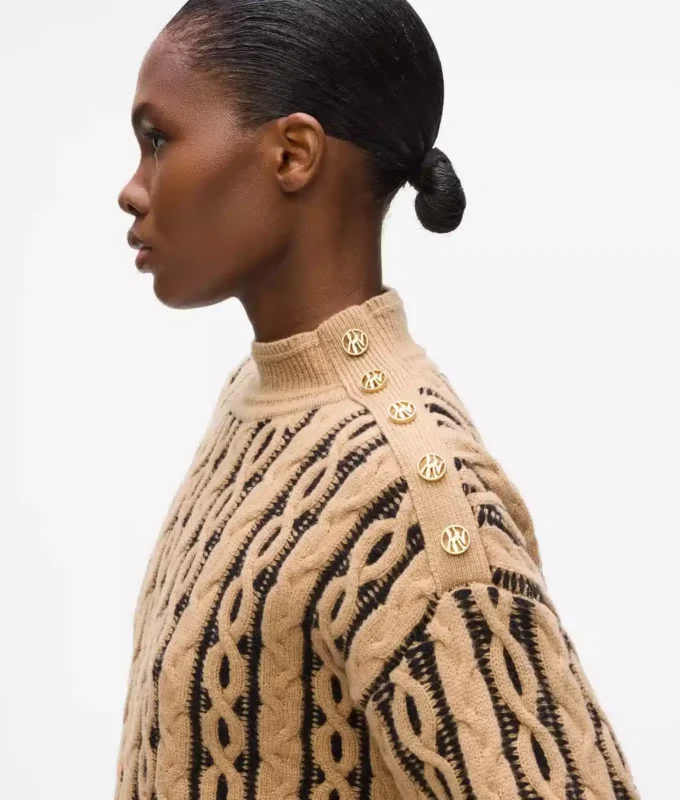 Kablo örgü mock neck kazak Kablo örgü mock neck kazak